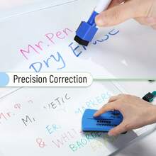 Magnetic Dry Erase Markers, 8 Pack With Whiteboard Eraser, Fine Tip, Built-In Magnet & Eraser, Low Odor, Quick Dry, Assorted Colors For Whiteboards - Assorted Colors - View 4