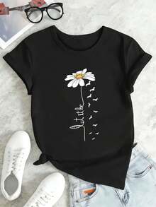 Dam-T-shirts - Svart - Visa 2