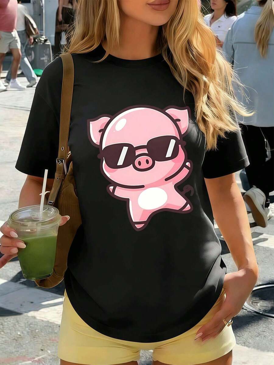 Women T-Shirts - Black - View 1