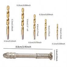 Bộ mũi khoan xoắn cầm tay mini + 50 mũi khoan + hộp đựng, bộ mũi khoan thép tốc độ cao phủ titan, mũi khoan xoắn cán thẳng dùng cho kim loại, gỗ, nhựa, quà tặng lý tưởng cho gia đình và dịp lễ. - Máy khoan cầm tay + 50 mũi khoan + hộp đựng - Xem 4