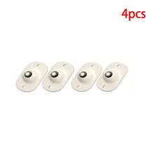 4/12 cái Tự dính Xoay Bánh xe , Trái bóng Ổ đỡ trục phổ cập Bánh xe Đối với Dưới gầm giường Lưu trữ Hộp , Dễ Đến Di chuyển - trắng - Xem 9