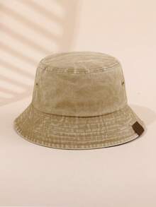 1pc Vintage Distressed Kids Bucket Hat With Brooklyn Label Design, Breathable Sun Protection Hat For Boys And Girls - 1PC - View 9