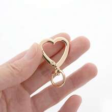 1/8 Pcs Swivel Lobster Claw Clasps Hardware Accessories Rotating Dog Buckle Metal Spring Key Chain Hook Clasps For Handbag DIY Bags Key Rings And Jewelry Making Findings (Z-Heart-Gold) - Multicolor - View 5