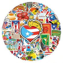 50pcs Puerto Rico Local Culture, Music, Food Cartoon Decorative Stickers For Water Bottles, Scrapbooking - View 6