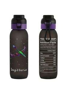 1 Sports Water Bottle, With 1 Random Flavor Pod, 33.81 Oz (Approx. 1000 Ml) Capacity, Compatible With 0 Sugar 0 Calorie Flavor Pods, Can Be Used As A Christmas Gift, Valentine's Day Gift, Or Birthday Gift. - Black - View 12