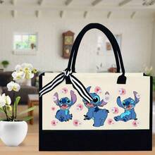 Disney 17*11inch Large Capacity Women's Portable Handbag, Printed With Cute Stitch Pattern, 1 Pc - Stitch - View 7