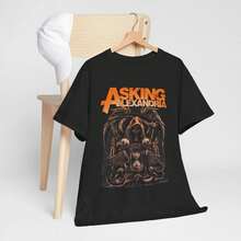 Asking Alexandria Gothic Hourgla1ss Graphic T-Shirt R1OCk Band T1EEFor woman shirt Camiseta 100% Algodón Unisex - Playera Casual Premium de Corte Cómodo - Negro - Ver 1