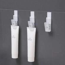 2 kẹp hút chân không sáng tạo, kẹp đa năng dùng để treo găng tay nhà bếp, khăn lau bát đĩa, ảnh, móc treo. - trắng - Xem 2