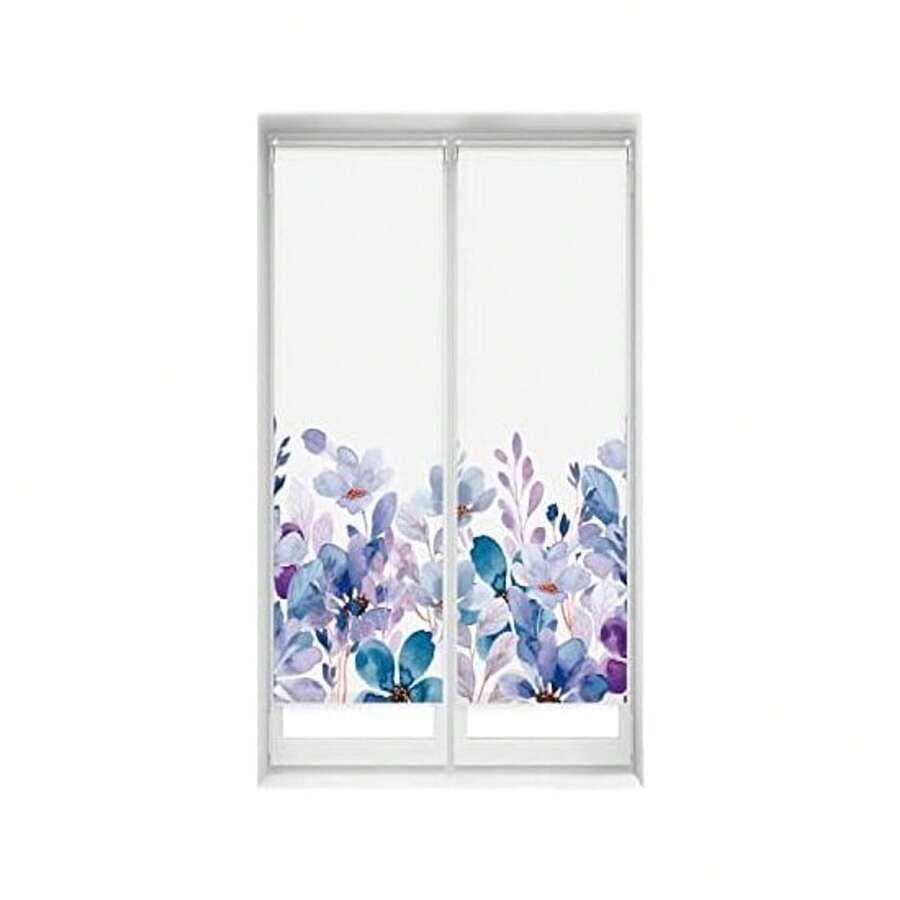 KIWI | Pack Of 2 Translucent Roller Blinds, Tool-Free Installation, Sizes From 40 To 90 Cm Wide And From 150 To 180 Cm High, Easyfix Drill-Free Installation, Available In 5 Models - Violet Purple - View 1