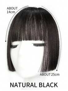 Bangs Synthetic Straight Natural Fringe Princess Cut Bangs Clip In Hair Extensions Women Hair Bangs Fake Fringe Hair - Multicolor - View 7