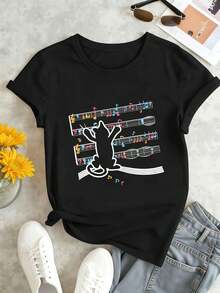 Women T-Shirts - Black - View 1