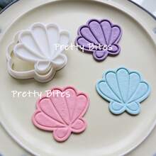 Cortador de galletas con forma de concha, medusa y otros organismos marinos, molde para galletas y bizcochos con patrón de conchas, medusas y criaturas marinas, herramienta de repostería DIY - Blanco - Ver 2