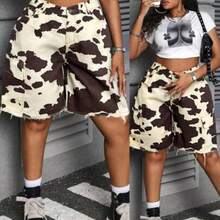 Slayr Plus Size Women's Denim Shorts For Women Jean Shorts Loose Cargo Shorts Cotton Camouflage Loose Shorts Cargo Pants Women Shorts Camo Pants Jorts Vacation Woman Summer For Women Summer Cowgirl Old Money - Multicolor - Ver 1