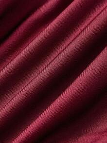 Blusa asimétrica burdeos para mujer.Blusa asimétrica color vino tinto, para vacaciones de verano, primavera/verano, Día de San Valentín, fiesta elegante, ceremonia, vacaciones en la playa para mujer, elegante, bohemia, casual, blusa de fiesta, - Rojo y negro - Ver 8