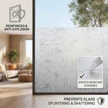 1Roll Window Privacy Film Static Cling Non-Adhesive Window Film Frosted Glass Bathroom Door Decoration Privacy Covering - Wheat - View 4