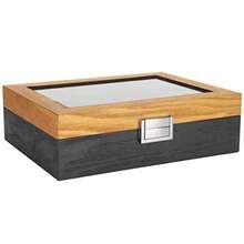 Tyenaza Watch Box, Watch Storage Box, Solid Wood 10 Slot Display Storage Case Classic Vintage Organizer, For Personal Use, Store Display, Home Decor - como en la imagen - Ver 2