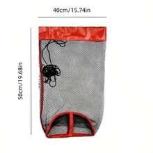 1 pieza Red de malla de nailon para pesca, cuerda larga con anillo retráctil, red de aterrizaje de pesca para exteriores, diseño reforzado ligero y transpirable, herramienta accesoria de pesca, mini red para mantener peces, bolsa de red tejida plegable y de secado rápido - Multicolor - Ver 7