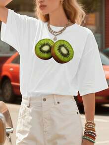 Dam-T-shirts - Vitt - Visa 1
