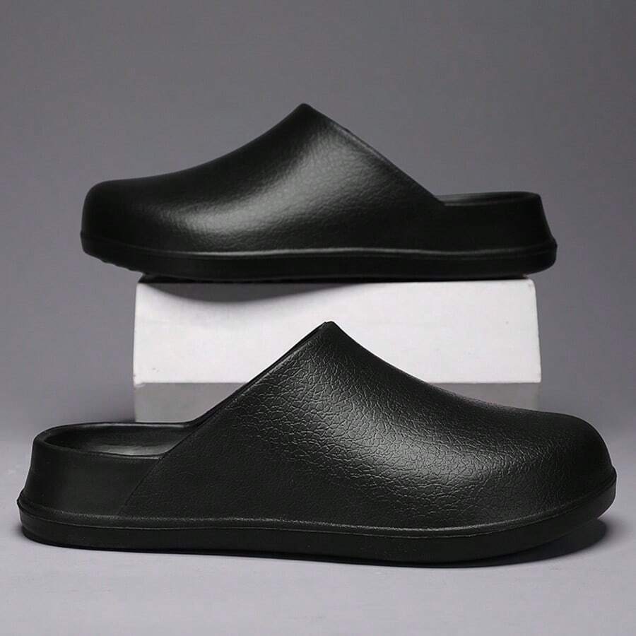 Dép lê EVA unisex, nhẹ, thoải mái, chống bẩn, thích hợp cho nhà bếp/vườn/nhà. - màu đen - Xem 1