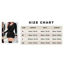 HUTENER Đầm ngắn ôm sát cổ chữ V gợi cảm dành cho nữ, đầm ngắn màu đen quyến rũ cho các bữa tiệc lãng mạn, đầm hẹn hò mùa xuân thanh lịch. - màu đen - Xem 8