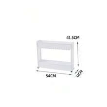 1 Set Carrito de almacenamiento rodante para el hogar, diseño hueco y transpirable, estante móvil práctico, carrito de almacenamiento de plástico portátil con ruedas giratorias, estantería de almacenamiento multifuncional de instalación rápida adecuada para el hogar, la cocina, el baño, el dormitorio, la lavandería, la oficina - Multicolor - Ver 14