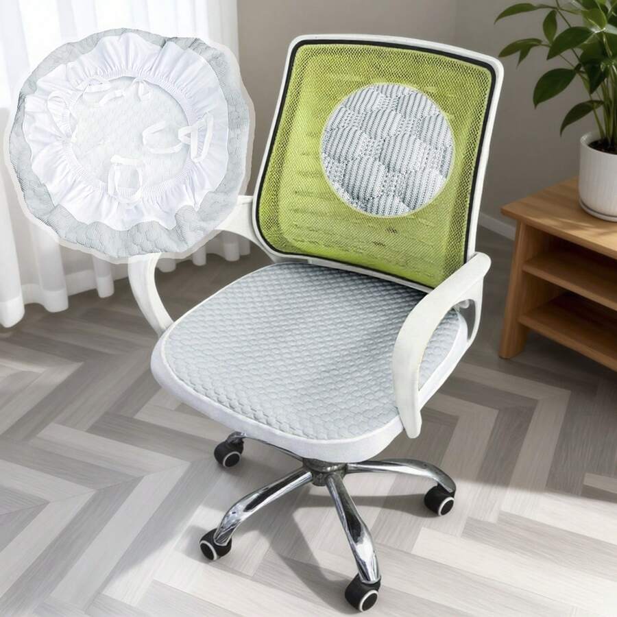 1pc Solid Color Thick Durable Seat Cushion Cover, Office Chair Seat Pad - 1PCS - View 1