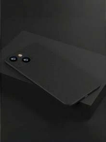 Luxury Matte Rock Sand Texture Hard PC Case, Simple Shockproof Anti-Fingerprint Ultra Thin Slim Back Cover For IPhone 11 12 13 14 15PLUS 16Pro 17 Pro Max - Black - View 3
