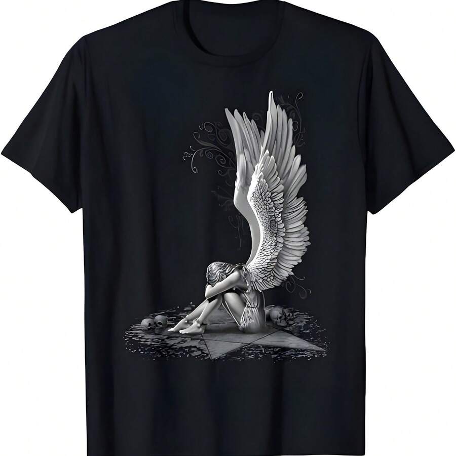 Espiral original - Ángel esclavizado - Camiseta Ángel gótico - Negro - Ver 1