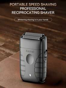 Kemei 男士電動刮鬍刀 男士鬍鬚修剪器 多功能電動剃鬚刀 適用於頭髮與面部毛髮修剪 USB充電 1200mAh長效電池 適合居家理髮或旅行使用 - 黑色 - 查看 6