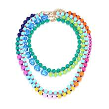 Dây chuyền hạt cườm nhiều lớp nhiều màu sắc, dây chuyền choker nhiều lớp phong cách Bohemian, trang sức thời trang cho kỳ nghỉ hè. - Nhiều màu - Xem 6