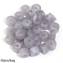 30 hạt/gói, hạt acrylic hình trụ ngắn 12*8mm, màu nhuộm tie-dye, hạt hai tông màu cổ điển thanh lịch, thích hợp làm đồ trang sức, vòng tay DIY, dây chuyền điện thoại, vòng cổ. - Sự khuếch tán của các hạt tròn - Xem 17