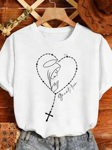 Dam-T-shirts - Vitt - Visa 2