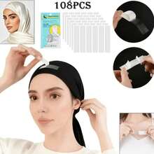 108pcs/72pcs/36pcs Non-Slip Hijab Sticker Tape, Invisible Double-Sided Adhesive, Summer Clothing Anti-Slip Sticker, Suitable For Hijab, Scarf, Shawl, Top, No Need For Pins, Sweat-Proof, Durable Muslim Hijab Fixing Accessory, Suitable For Women's Clothing Fixing Accessory - Multicolor - View 3