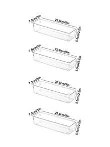 1pc/3/4/5/6/7/8/12pcs Universal Clear Drawer Organizer, Desktop Layout Organizer, Portable Drawer Storage Artifact, Desktop Organization Organizer, Drawer Storage Set. - Multicolor - View 13