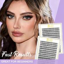 pestañas set de pestañas Pestañas Postizas Kit Completo 280PCS Racimos Cómodas Estilo Clásico Impermeable Adhesivo Sellador Removedor Extensiones de Pestañas DIY en Casa - Pestañas 40D - Ver 13