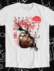 Another Red Sun Sakura J1apanese Tree C1Artoon Animal Manga Music Funny Art Drawing Gamer Anime Cult Meme Movie Rega1lo Top T1EE T S1Hirt 1148 - 白色 - 查看 1