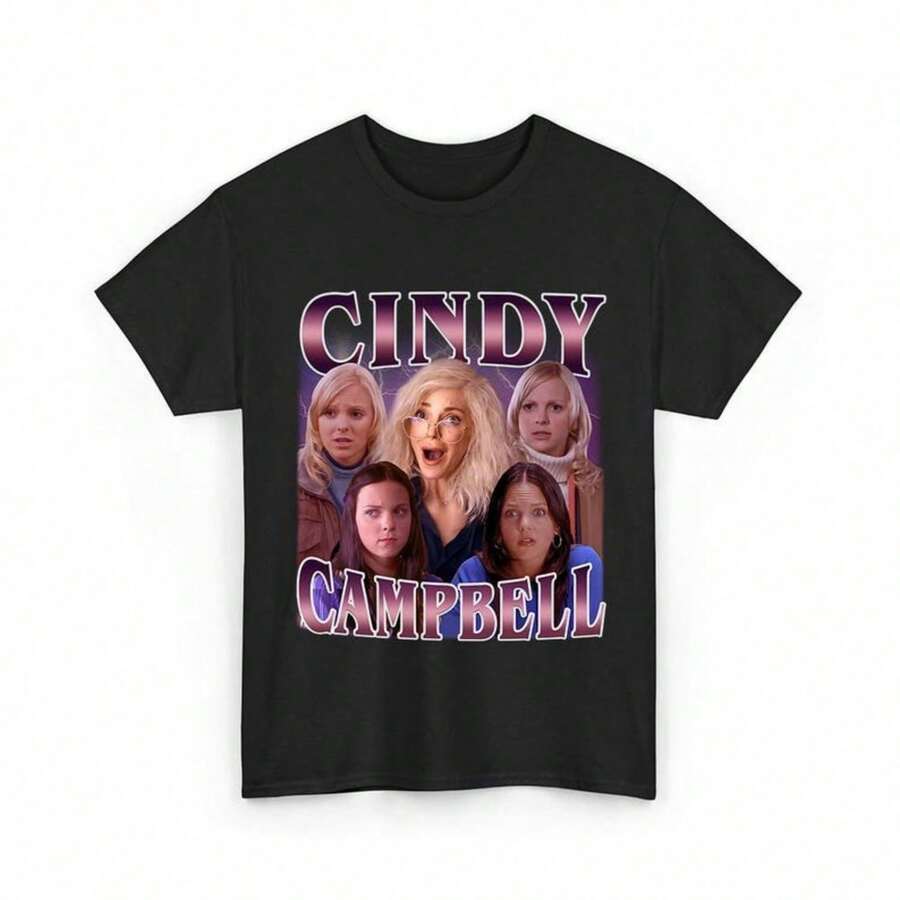Vintage Cindy Campbell Pirate T-Shirt, Anna Faris Shirt, Anna Faris Sweatshirt As Cindy Campbell, 100% Cotton Unisex T-Shirt - Premium Casual Comfortable Fit T-Shirt - 黑色 - 查看 1