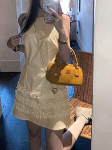 Women Midi Dresses - Apricot - View 5