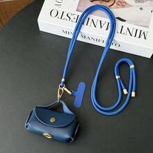 Adjustable Long Phone Lanyard With Cute Compact Faux Leather Pouch Charm, Unique Design Coin Purse Long Accessory Strap For Bag, Earphone, Crossbody Strap For Women - Multicolor - View 14
