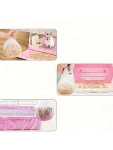 40pcs Bird Cage Liners - Disposable PE Film Poop Bags, Suitable For Parrots, Pigeons, Rabbits - Easy Clean Tray Pads, Thickened Leak-Proof Pet Cage Litter And Breeding Cage Pad, Sanitary Waste Cover - Style D - View 10