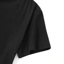 Men'S "Groom'S Crew" T-Shirt - Black With White Silhouette Print And Bold Text, Heavyweight Round Neck, Machine Washable, All-Season Comfort Fit For Weddings, Bachelor Parties, Gym & Casual Wear - Bride & Groom Gift, Wedding Guest Attire, Playful Design, Durable Fabric - 黑色 - 查看 5