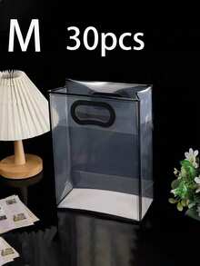 1/5/10/20/30 chiếc Túi tote trong suốt chắc chắn, Túi đựng đồ dày dặn chống thấm nước, Túi đựng đồ du lịch, Thích hợp làm quà tặng cho phụ nữ, mẹ, giáo viên, bạn bè, phù dâu, học sinh, chuẩn bị năm học mới, Dung tích lớn, Túi xách du lịch, Chuyến đi cuối tuần, Quà tặng hàng ngày cho bạn bè, Túi đóng gói - túi quà mờ - Xem 15