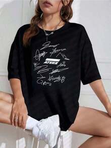 Dam-T-shirts - Svart - Visa 1