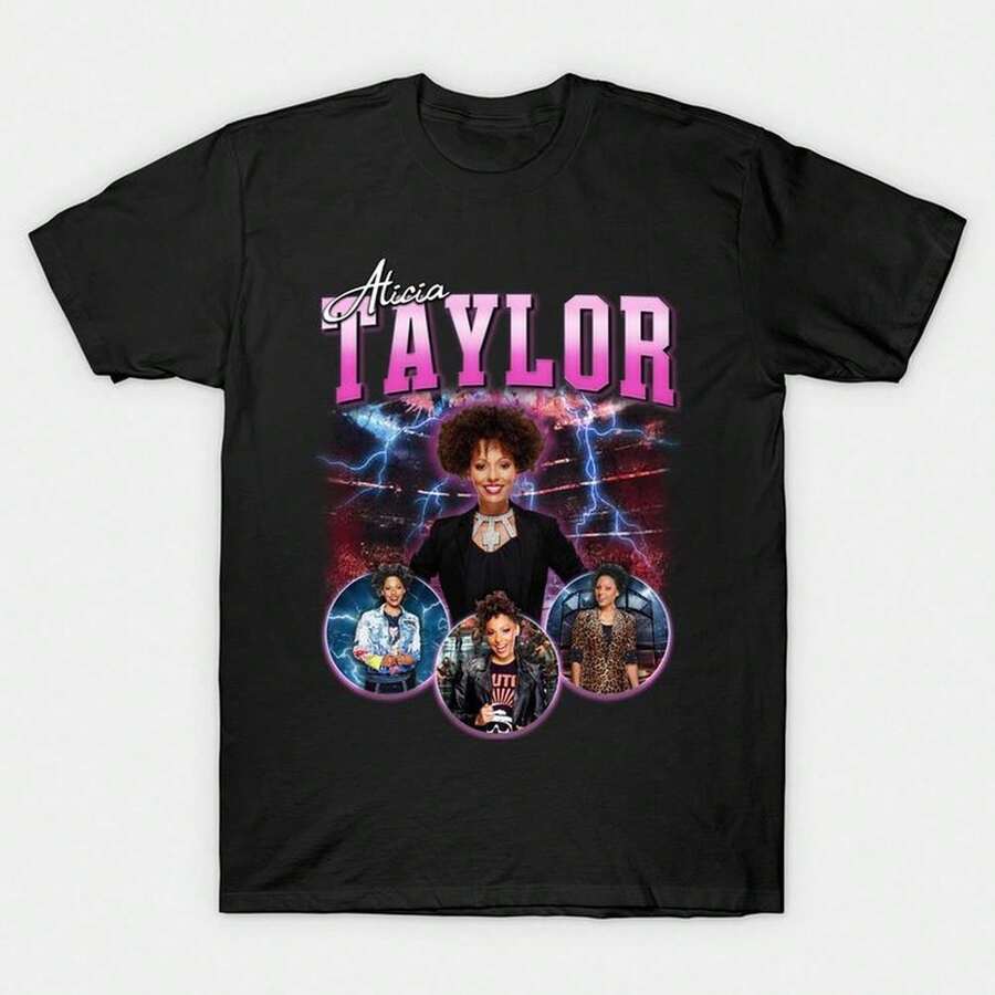 Alicia Taylor T-shirtShirt For Women Camiseta 100% Algodón Unisex - Playera Casual Premium de Corte Cómodo - Negro - Ver 1