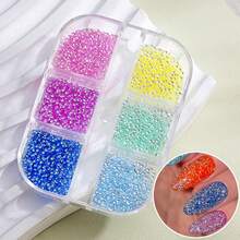 1mm Colorful Mini Nail Diamonds, 3D Resin Gems, Suitable For DIY Manicure, Mixed Color Nail Decorations, Sparkling Diamond Nail Accessories, Suitable For Manicure Art Handmade DIY - Multicolor - View 8