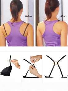 3 chiếc khóa cài áo ngực chống trượt hình chuồn chuồn, khóa cài lưng chéo đẹp mắt, khóa cài dây đeo vai bằng nhựa, khóa cài áo ngực vô hình, nút cài có thể tháo rời. - Nhiều màu - Xem 7