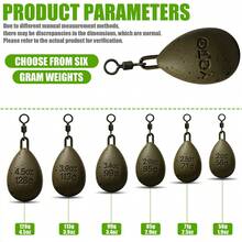56g/71g/85g/99g/113g/128g Carp Shaped Fishing Sinker With 360° Swivel, Multi-Size Anti-Tangle Sea Fishing Weights, Suitable For Bottom Fishing - Multicolor - View 7