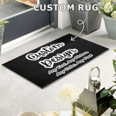 1 PC Of Customizable Living Room And Bedroom Carpet, Name/Photo Printing Creative Floor Mat, Home Decoration, Non Slip Carpet, Housewarming, Valentine's Day, Mother's Day, Birthday, Children's Day, Father's Day, Graduation Ceremony, School Opening Season And Other Holiday Gifts