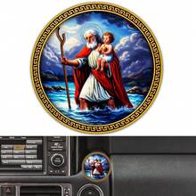 1pc Vintage Pattern Dual-Use Magnetic Decor, Waterproof Reusable Car Sticker/Fridge Magnet, Cute Decoration For Car Interior, Kitchen Refrigerator And Travel Luggage - Multicolor - View 1