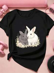 Women T-Shirts - Black - View 2